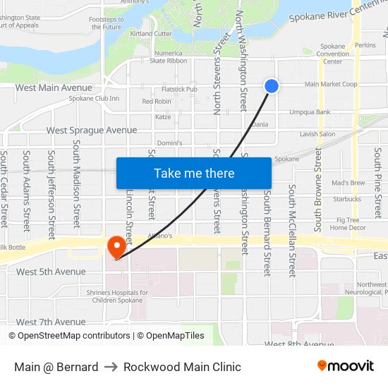 Main @ Bernard to Rockwood Main Clinic map