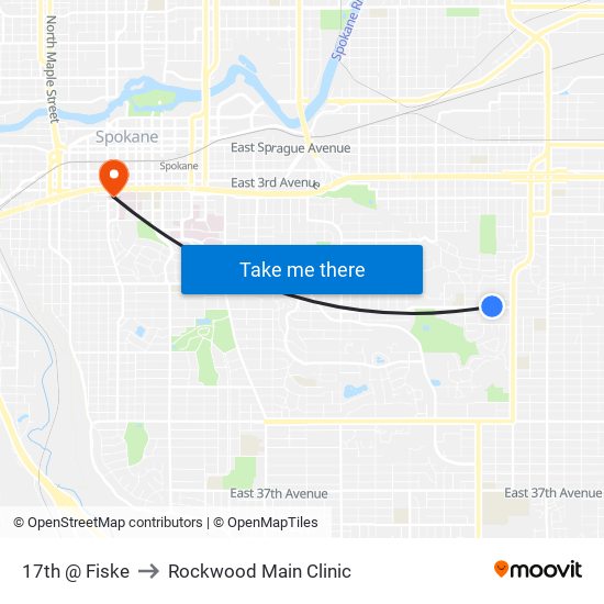 17th @ Fiske to Rockwood Main Clinic map