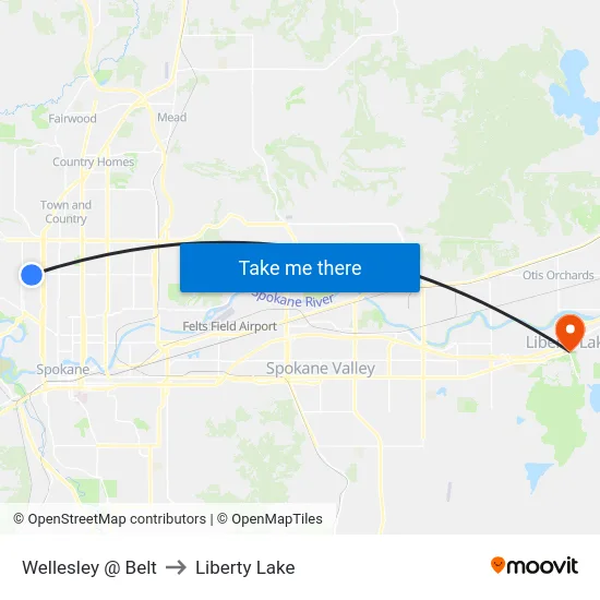 Wellesley @ Belt to Liberty Lake map