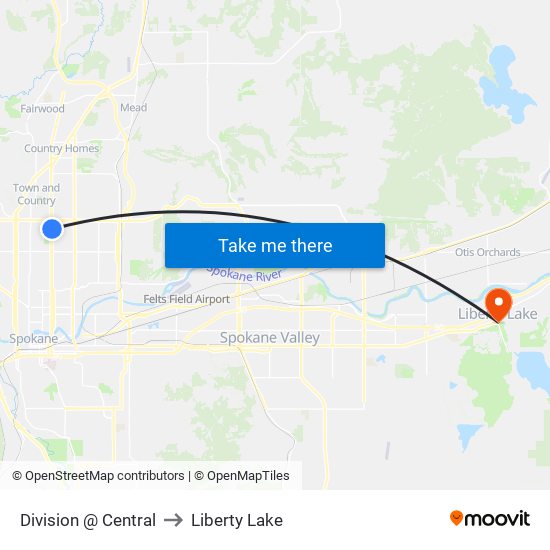 Division @ Central to Liberty Lake map