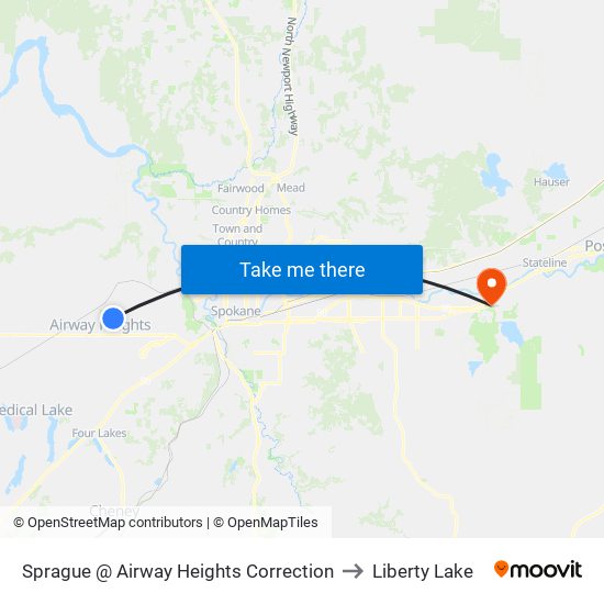 Sprague @ Airway Heights Correction to Liberty Lake map