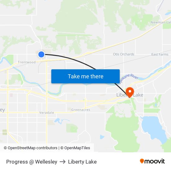 Progress @ Wellesley to Liberty Lake map