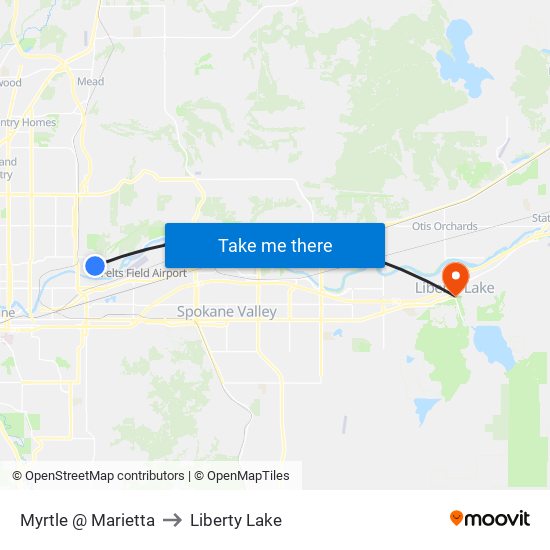 Myrtle @ Marietta to Liberty Lake map