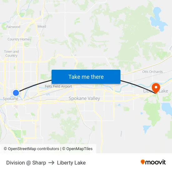 Division @ Sharp to Liberty Lake map