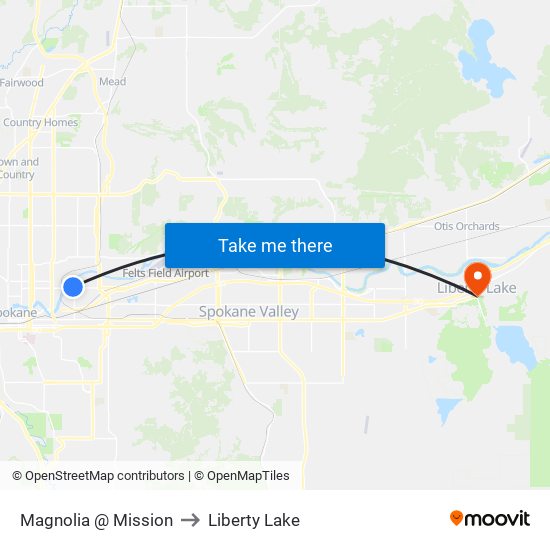 Magnolia @ Mission to Liberty Lake map