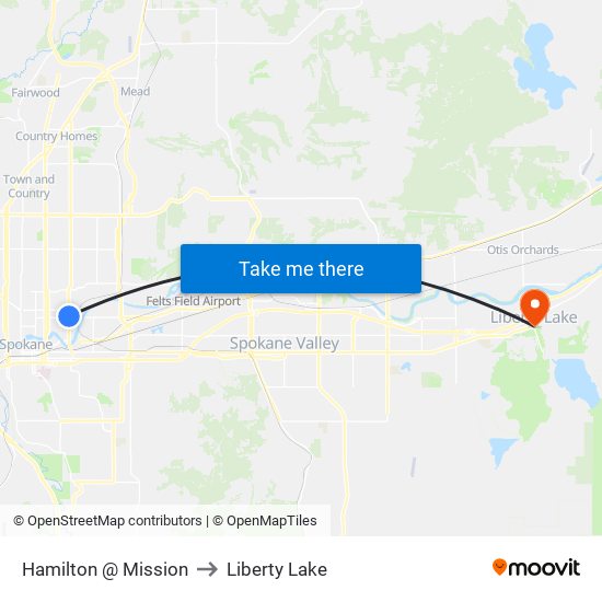 Hamilton @ Mission to Liberty Lake map