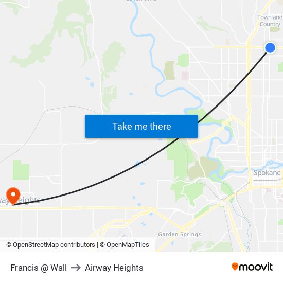 Francis @ Wall to Airway Heights map