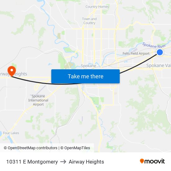 10311 E Montgomery to Airway Heights map