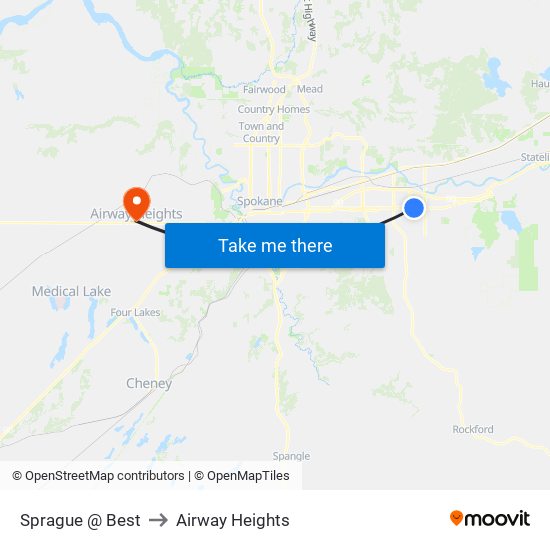 Sprague @ Best to Airway Heights map