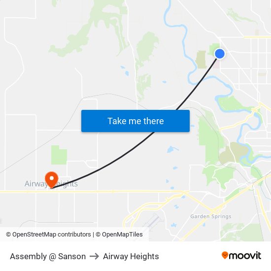 Assembly @ Sanson to Airway Heights map