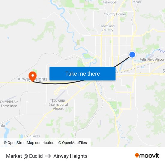 Market @ Euclid to Airway Heights map