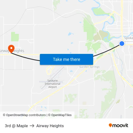 3rd @ Maple to Airway Heights map