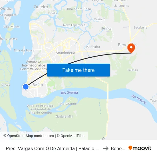 Pres. Vargas Com Ó De Almeida | Palácio Do Rádio (Seletiva 02) to Benevides map