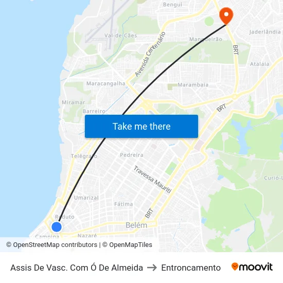 Assis De Vasc. Com Ó De Almeida to Entroncamento map
