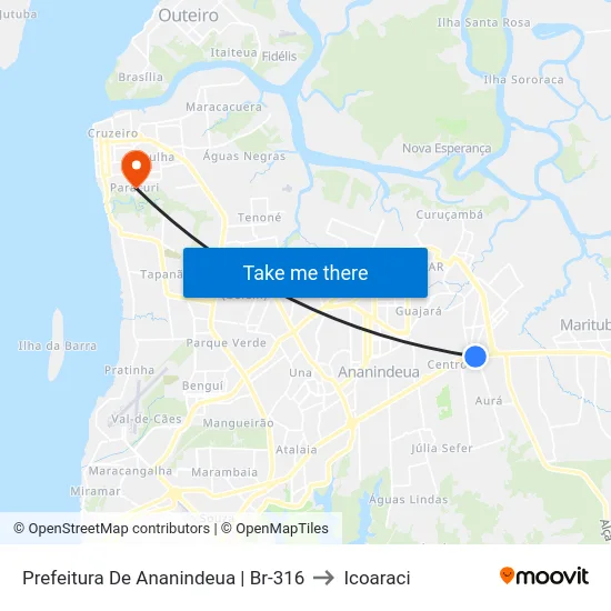 Prefeitura De Ananindeua | Br-316 to Icoaraci map
