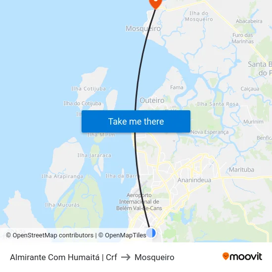 Almirante Com Humaitá | Crf to Mosqueiro map