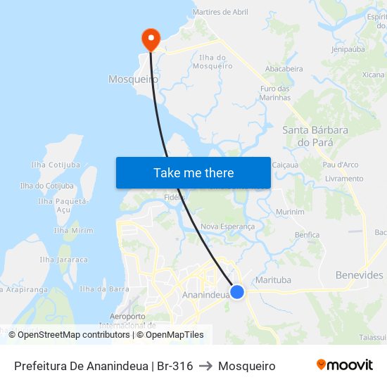 Prefeitura De Ananindeua | Br-316 to Mosqueiro map