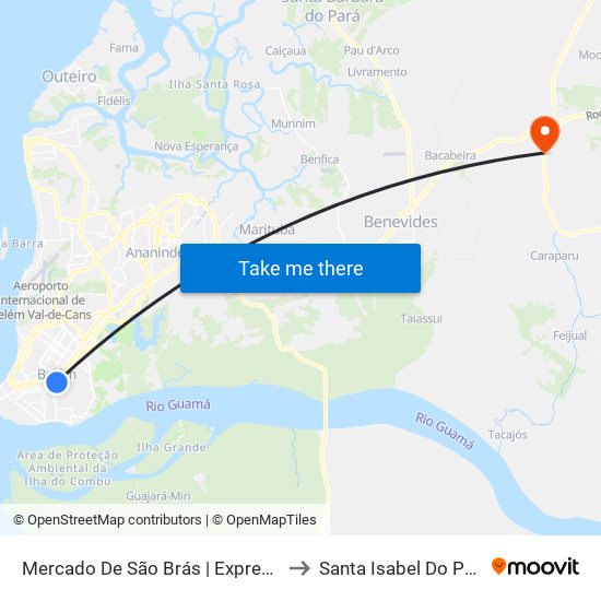 Mercado De São Brás | Expresso to Santa Isabel Do Pará map