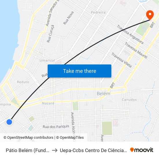 Pátio Belém (Fundos) | São Pedro Com Guilherme Seixas to Uepa-Ccbs Centro De Ciências Biológicas E Da Saúde Da Universidade Estadual Do Pará map