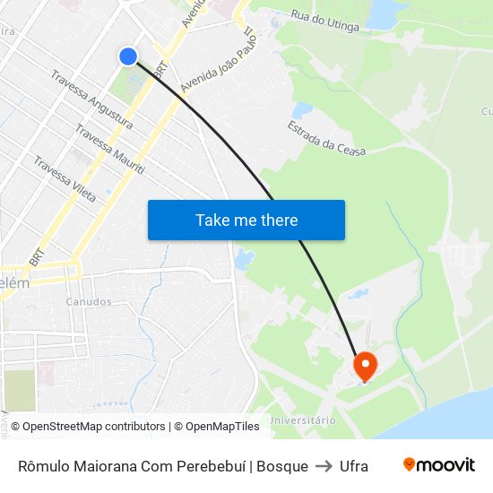 Rômulo Maiorana Com Perebebuí | Bosque to Ufra map
