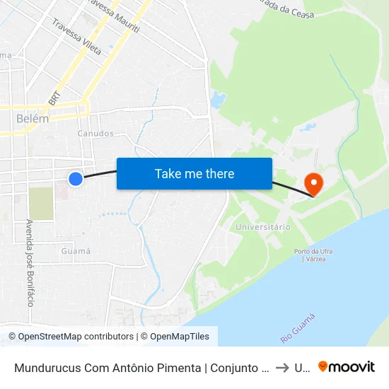 Mundurucus Com Antônio Pimenta | Conjunto Alacid Nunes to Ufra map