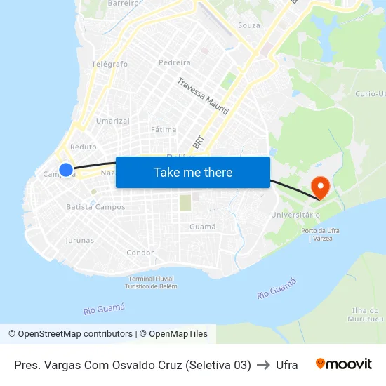 Pres. Vargas Com Osvaldo Cruz (Seletiva 03) to Ufra map