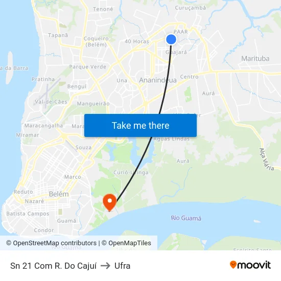 Sn 21 Com R. Do Cajuí to Ufra map