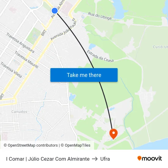 I Comar | Júlio Cezar Com Almirante to Ufra map