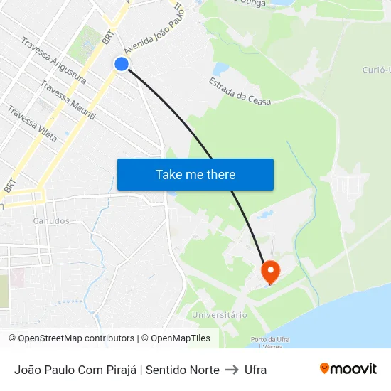 João Paulo Com Pirajá | Sentido Norte to Ufra map