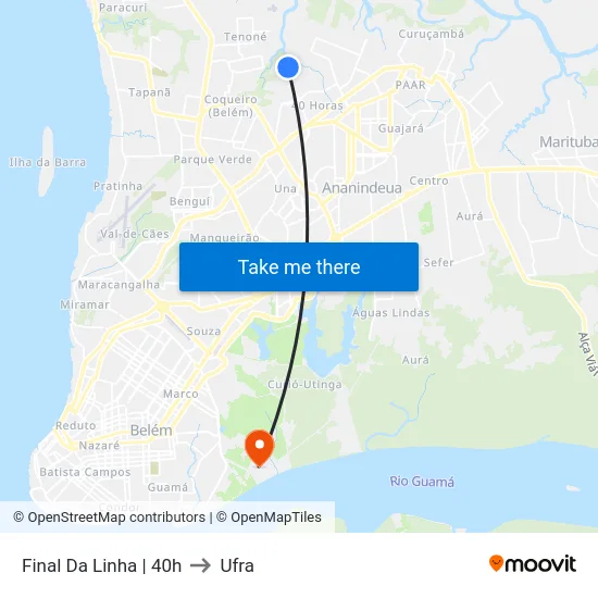 Final Da Linha | 40h to Ufra map
