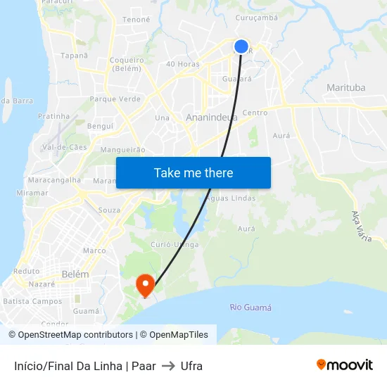 Início/Final Da Linha | Paar to Ufra map