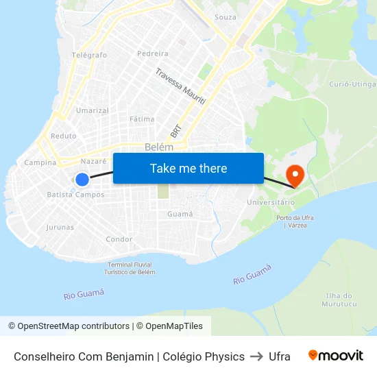 Conselheiro Com Benjamin | Colégio Physics to Ufra map