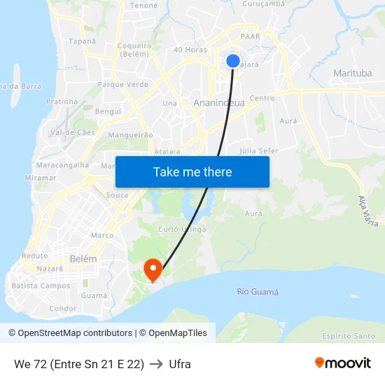 We 72 (Entre Sn 21 E 22) to Ufra map