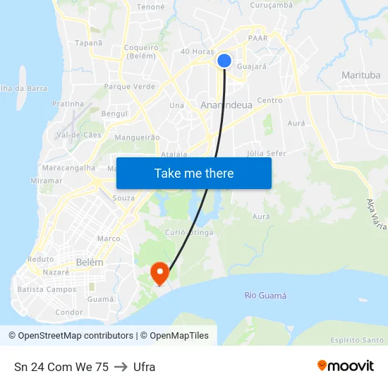 Sn 24 Com We 75 to Ufra map