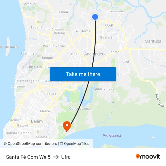 Santa Fé Com We 5 to Ufra map