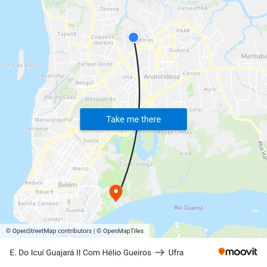 E. Do Icuí Guajará II Com Hélio Gueiros to Ufra map