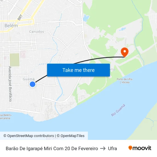 Barão De Igarapé Miri Com 20 De Fevereiro to Ufra map