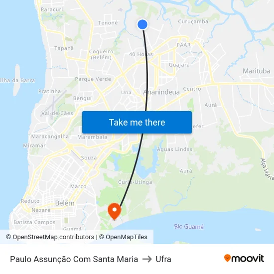 Paulo Assunção Com Santa Maria to Ufra map