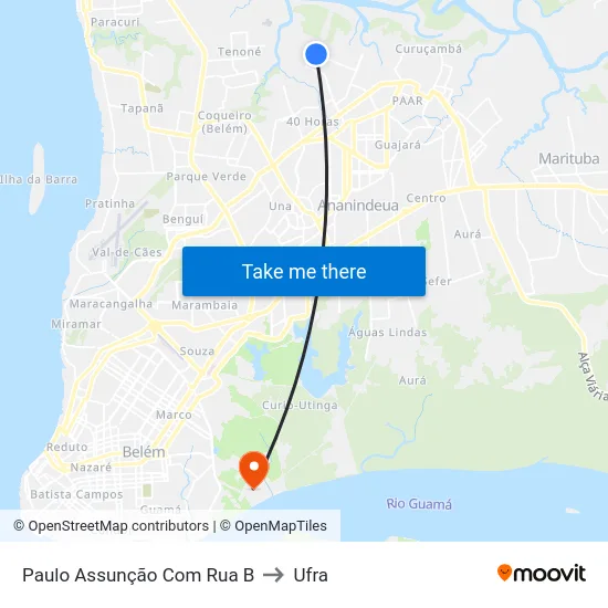Paulo Assunção Com Rua B to Ufra map