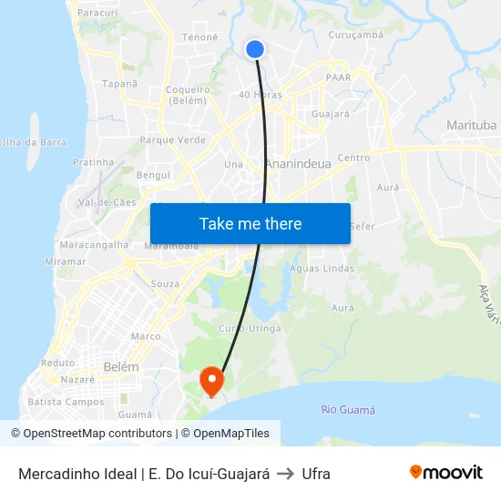 Mercadinho Ideal | E. Do Icuí-Guajará to Ufra map