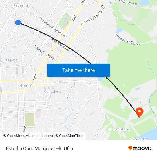 Estrella Com Marquês to Ufra map