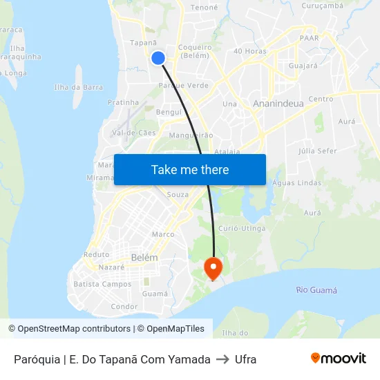 Paróquia | E. Do Tapanã Com Yamada to Ufra map