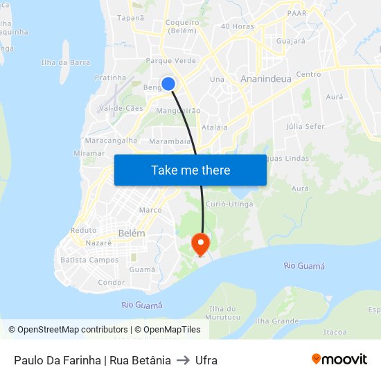 Paulo Da Farinha | Rua Betânia to Ufra map