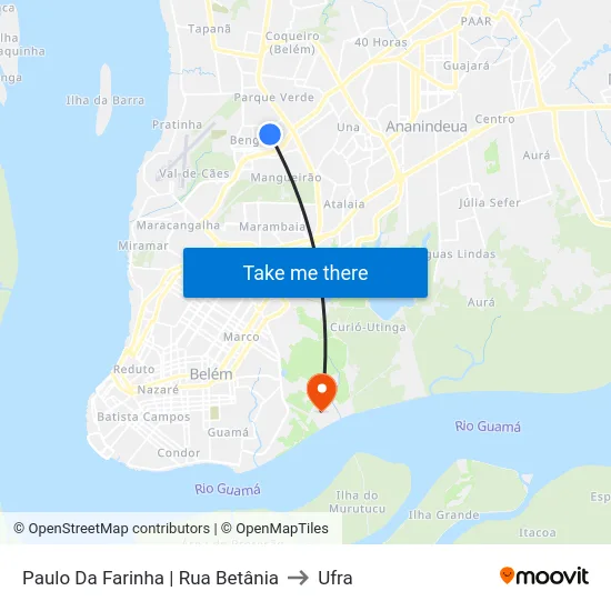 Paulo Da Farinha | Rua Betânia to Ufra map