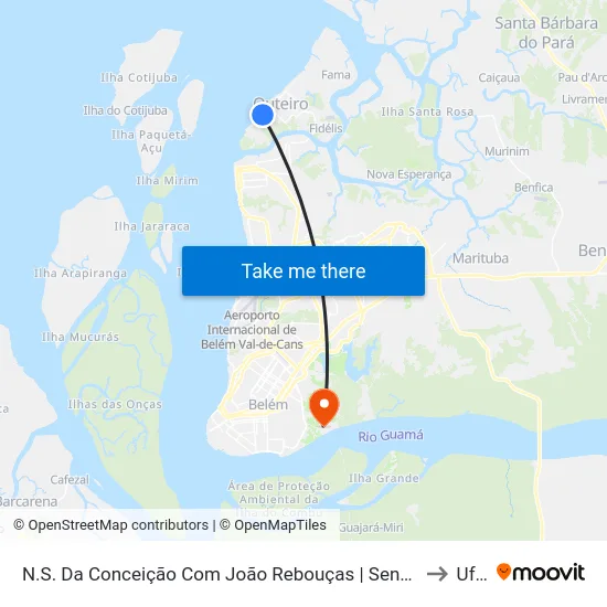 N.S. Da Conceição Com João Rebouças | Sentido Sul to Ufra map