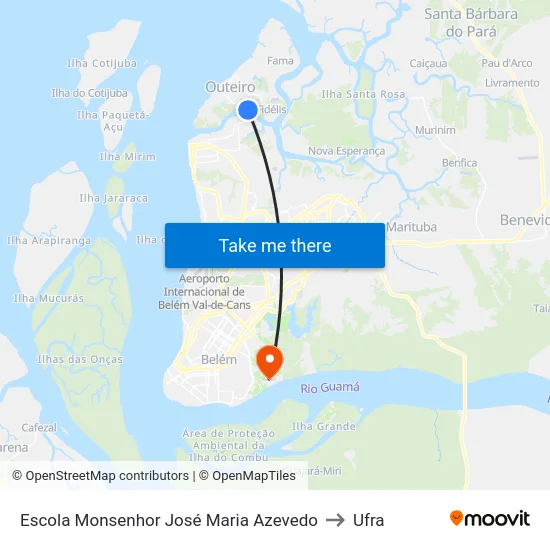 Escola Monsenhor José Maria Azevedo to Ufra map