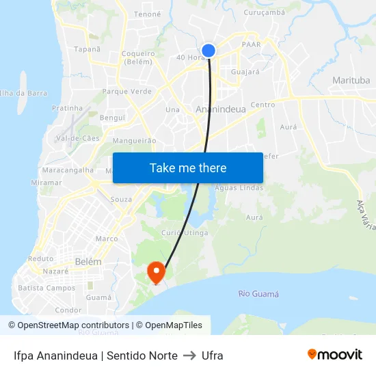 Ifpa Ananindeua | Sentido Norte to Ufra map