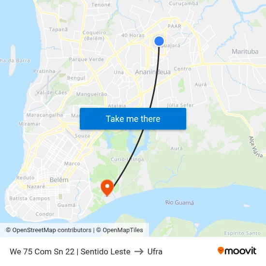 We 75 Com Sn 22 | Sentido Leste to Ufra map