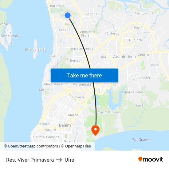 Res. Viver Primavera to Ufra map