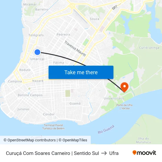 Curuçá Com Soares Carneiro | Sentido Sul to Ufra map